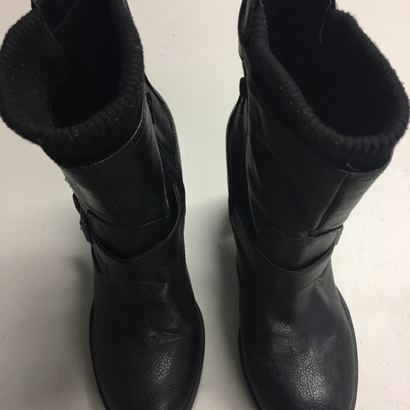 Guess Black Booties with Buckles & Front Sock NWOT - Picture 3 of 5